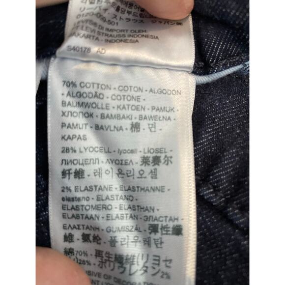 Levi's 514 Jeans Mens 36x32 Dark Wash Straight Officecore Minimalist Preppy - Picture 6 of 6